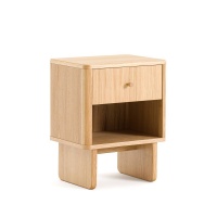 Столик Для изголовья из дуба Aleks единый размер каштановый AM.PM  фото, kupilegko.ru